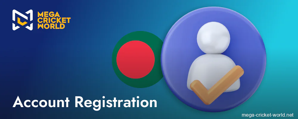 Mega Cricket World account registration in Bangladesh
